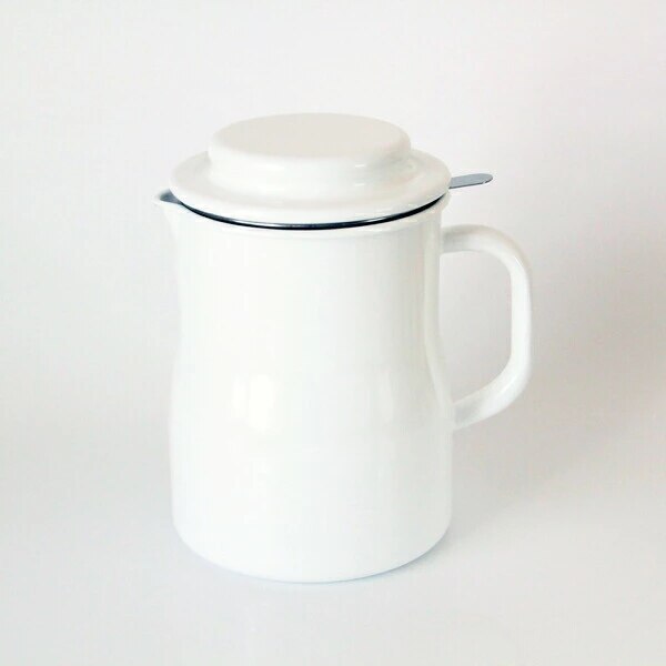 野田琺瑯 オイルポット ロカポ /日本製 国産品 琺瑯製品 油 濾過 ろ過 エコ 調理用具 キッチンツール ホワイト 白 おしゃれ シンプル ロングセラー 酸化防止 蓋網カートリッジ付