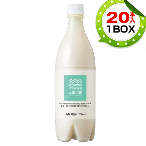 【まとめ買いがお得】 ヌリンマウル マッコリ ヌルボム 1BOX=750mlｘ20本 PET べサンミョン酒家 微炭酸まっこり 発酵酒 伝統酒 韓国お酒 韓国食品