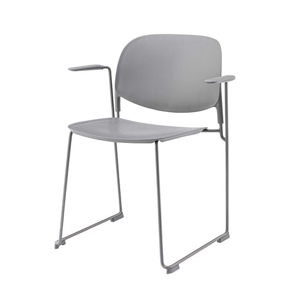 アームチェア/椅子 グレー 約W66xD56xH78.5xSH45.5cm 完成品