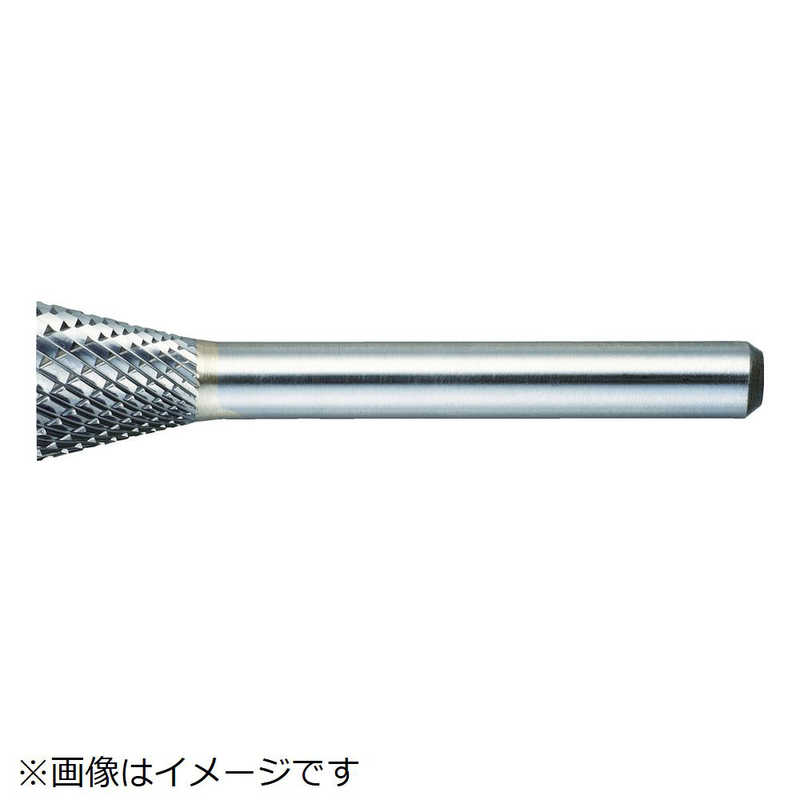 トラスコ中山　超硬バー 逆テーパー型 Φ19X刃長16X軸6 ダブルカット　TB52C190