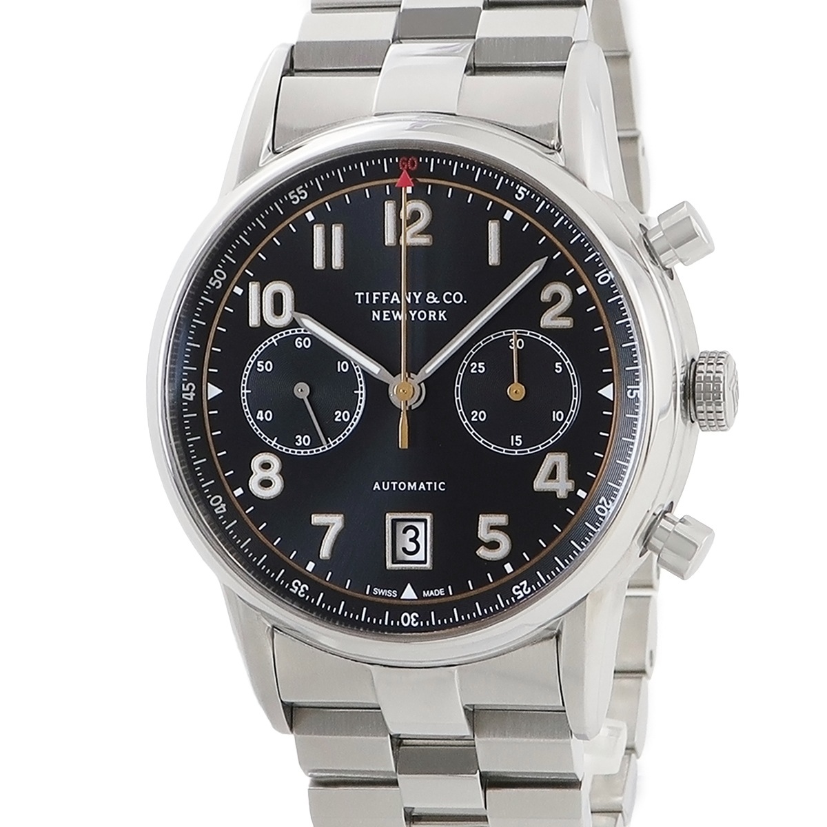 CT60 クロノグラフ 34677301 自動巻き メンズ OH済 ブラック アラビア 3年保証