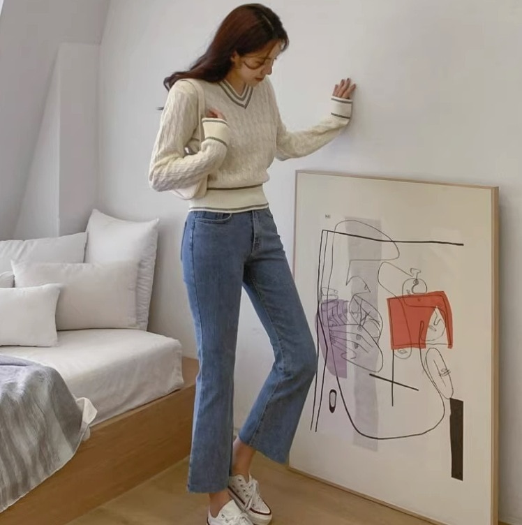 レディース パンツ ボトムス デニム ストレートパンツ デニムパンツ 9分丈 ストレート ポケット ブルーデニム かわいい シンプル カジュアル おしゃれ かっこいい レトロ こなれ感 ラフ