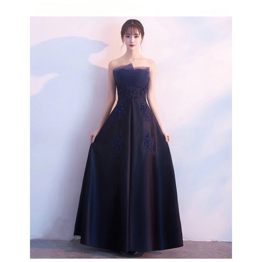 パーティードレスワンピース結婚式ロング丈フォーマルドレスチューブトップドレスお呼ばれ大きいサイズ二次会女性上品おしゃれ20304050
