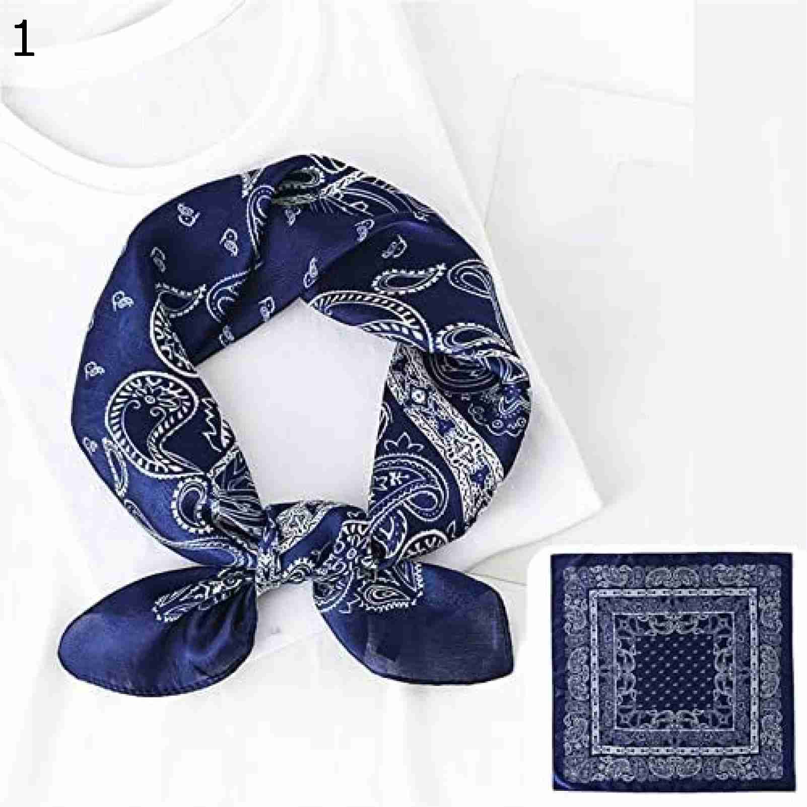 【20%OFFクーポン～】サマー サドル ウエスト フラワー スカーフ ヴィンテージ ストラッピング 両面プリント スモール スカーフ スクエア スカーフ (Color 70x70CM) 10 S