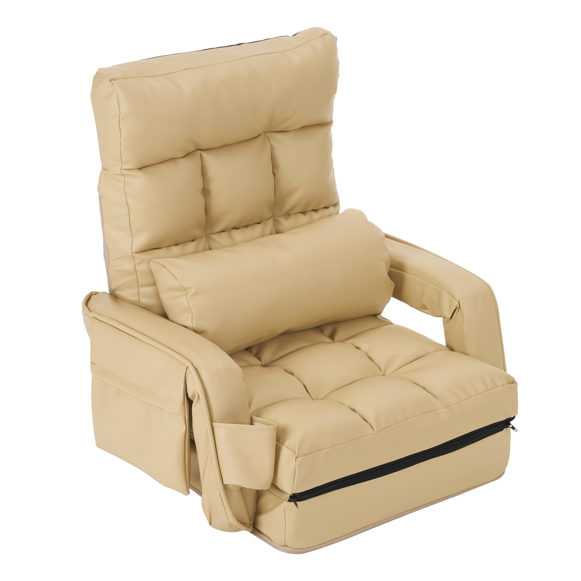 E71【PUレザー】座椅子 リクライニング 42段ギア リクライニングチェアー ファブリック 座イス おしゃれ 椅子 チェアー いす イス コンパクト【コーヒー】 5,380円