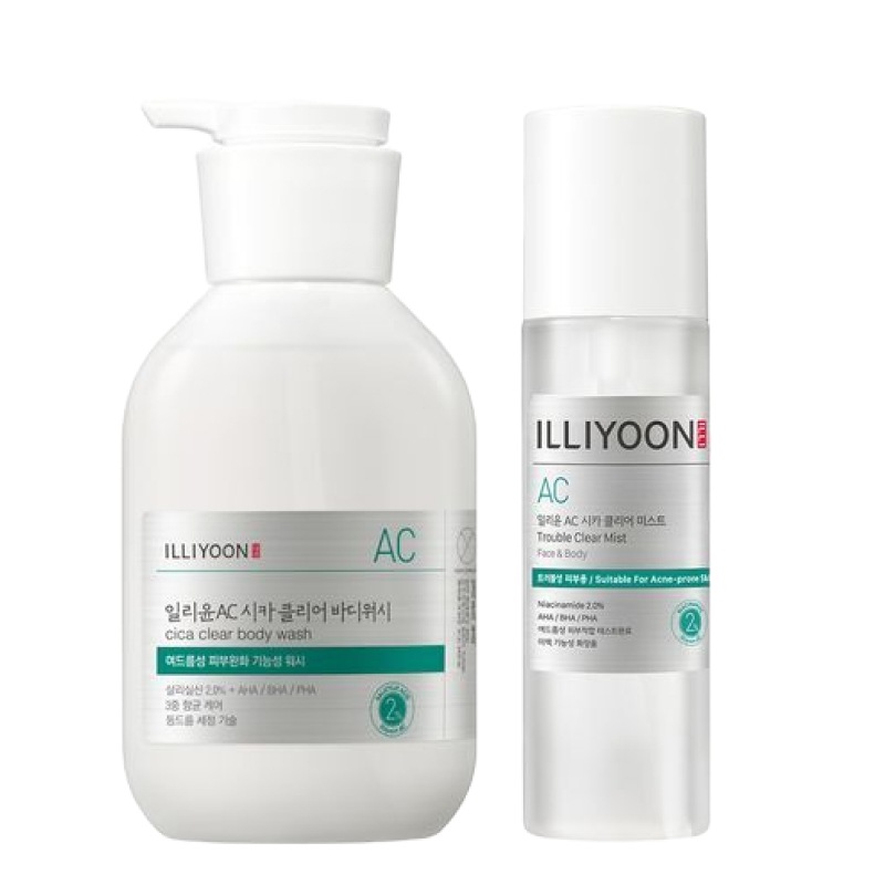 AC シカ クリア ボディケアセット(ボディウォッシュ400ml+ボディミスト200ml) / 韓国 人気 体 ニキビ 夏 背中ニキビ ケア ボディソープ ミスト セット 5,984円