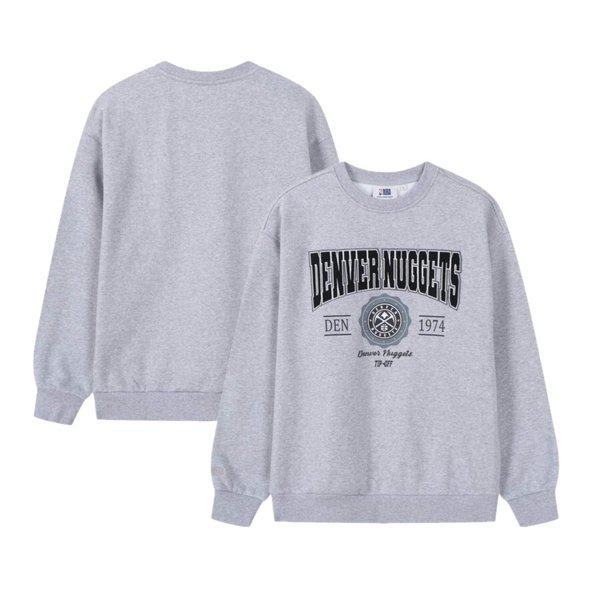 DEN 裏起毛アーチレタリングスウェットシャツ (メランジグレー) N254TS020P_s