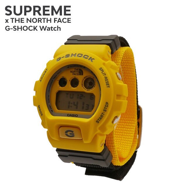 【数量限定特別価格】 シュプリーム SUPREME x ザ ノースフェイス THE NORTH FACE x カシオ CASIO G-SHOCK DW-6900 Gショック YELLOW 287-00