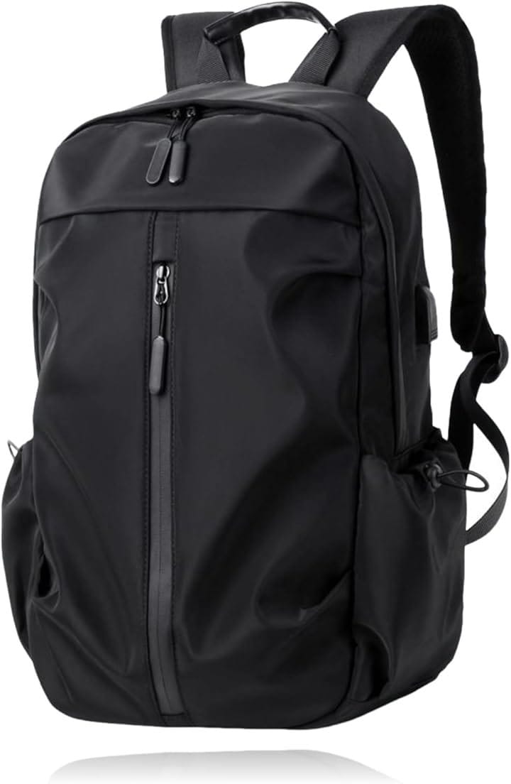 ビジネスリュック スポーツリュック メンズ リュックサック バックパック ショルダーバック 防水 撥水 軽量(ブラック, ミディアム)