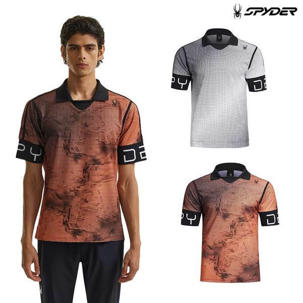 [] 男性プロウェブ ロゴ バンド ポロシャツ SPHMCNTS242M