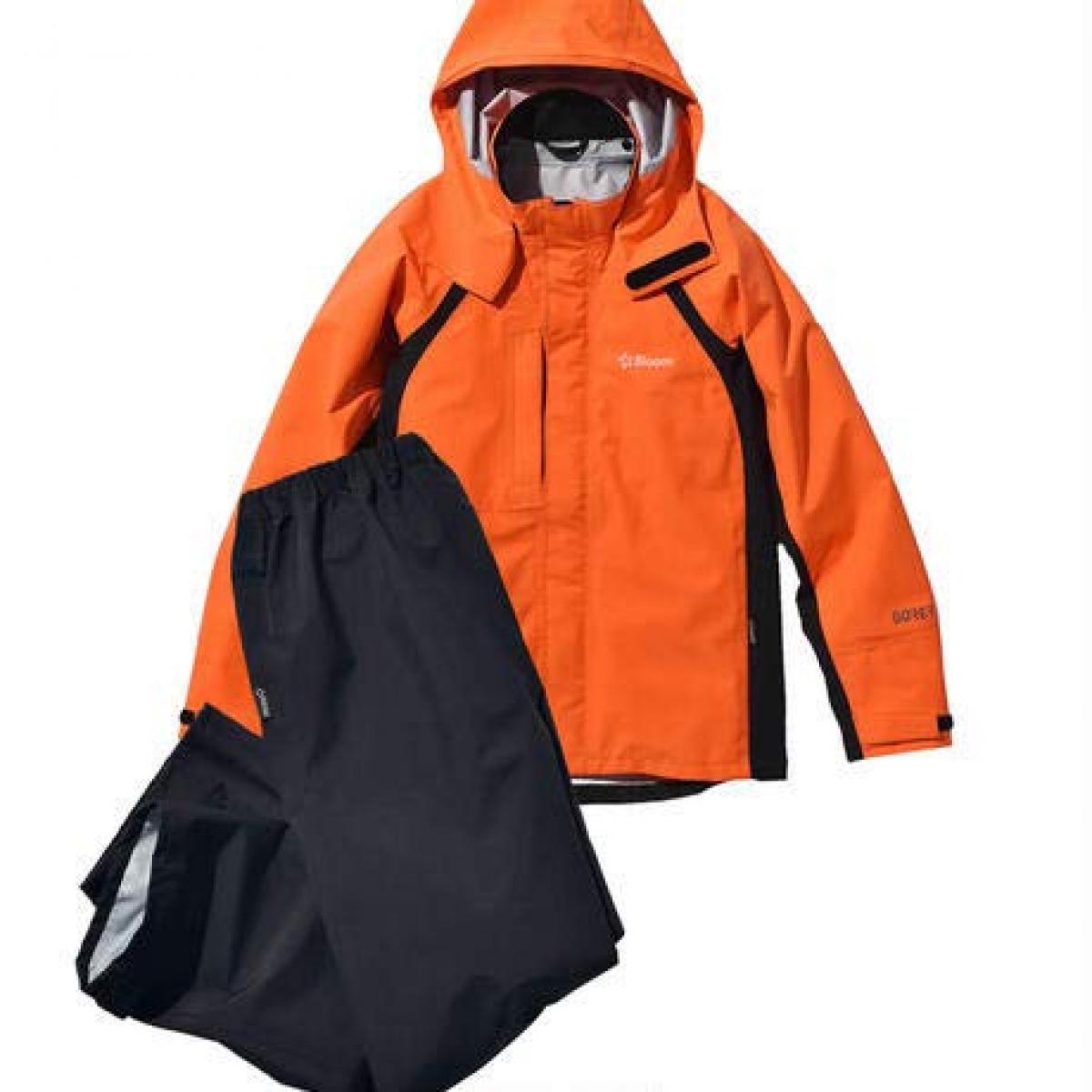 Bloom ブルーム ウェア フラッシュオレンジ 3Lサイズ 上下セット ゴアテックス 67655 田中産業株式会社 防水 防風 作業着 フィールドウェア アウトドアcm