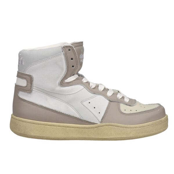 ディアドラMi Basket Used High Top Mens Grey, White Sneakers Casual Shoes 158569-C