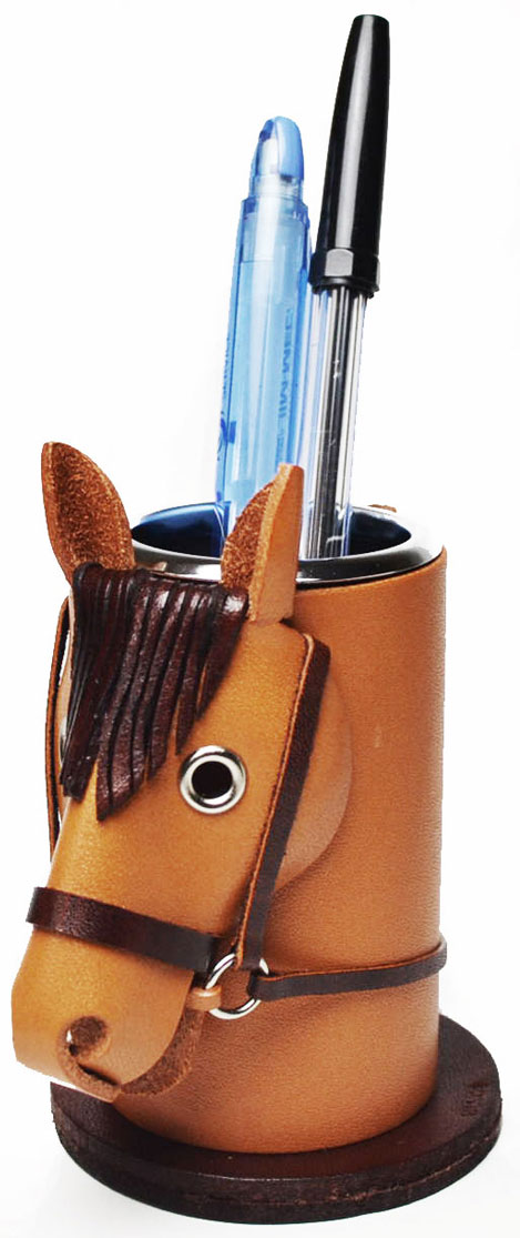 うま ペンスタンド レザー/本革 VANCA/バンカクラフト