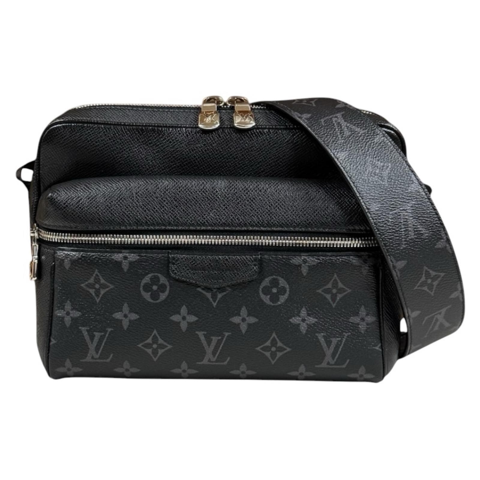 ルイヴィトン アウトドアメッセンジャーPM タイガラマ ショルダーバッグ タイガレザー M30233 ブラック LOUIS VUITTON 中古