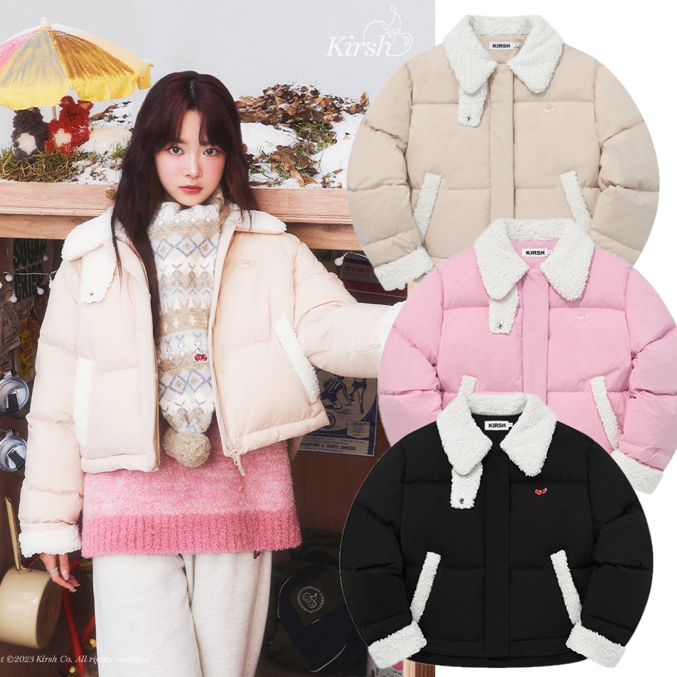 [LE SSERAFIM Eunchae] CHERRY FUR SHORT DOWN JUMPER [4色]