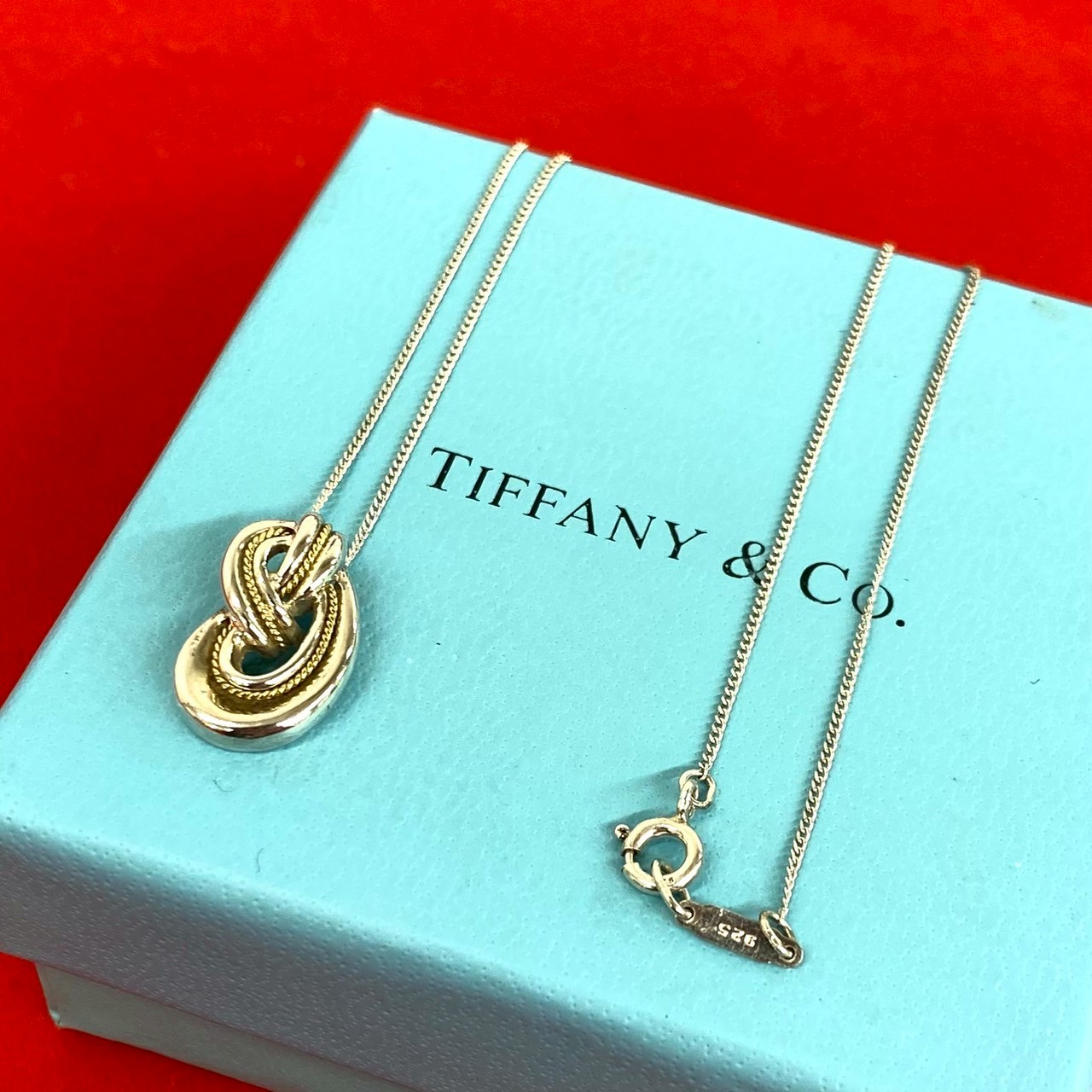 ヴィンテージ ツイスト ノット ロープ ネックレスネックレス シルバー925 K18イエローゴールド シルバー 95253