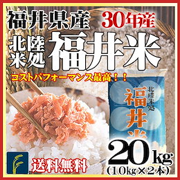 30年産新米!!!!新米は一押し【即納OK!クーポンでお得】特A品種の規格外ブレンド 福井県産福井米20kg(10kg×2) 北陸米処の検査米100%使用!白米 送料無料