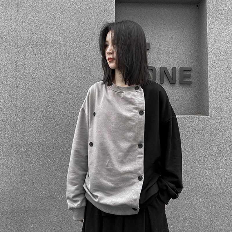 ラージサイズラウンドネックセーターレディース春新作ファッションルーズレディーストレンド長袖セーターカラーマッチング多目的トレンドカジュアルセーターパーソナリティデザインルーズラージサイズ 5,519円