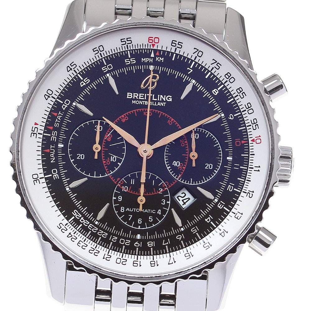 ブライトリング BREITLING A41370 ナビタイマー モンブリラン クロノグラフ 自動巻き メンズ 良品 _816295【中古】