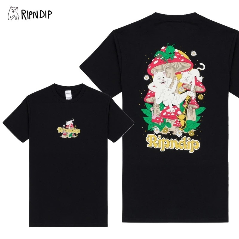 リップンディップ Caterpillar Garden TeeBlack メンズ 半袖Tシャツ [AA-3]