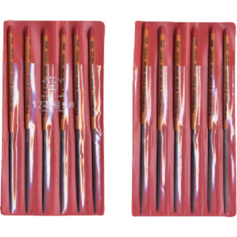 ツボサン　組ヤスリ 12本組 角 荒目　KA01201