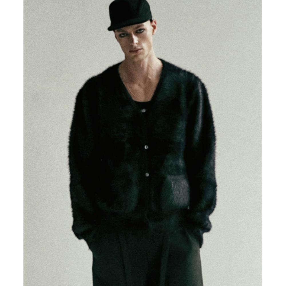 BADBLOOD BS Mohair V-neck Cardigan Black w-cdg24-042 10,256円