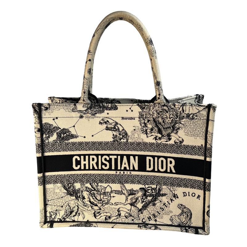 【最終処分SALE】 Christian Dior キャンバス ブックトートトートバッグ ホワイト A-11667