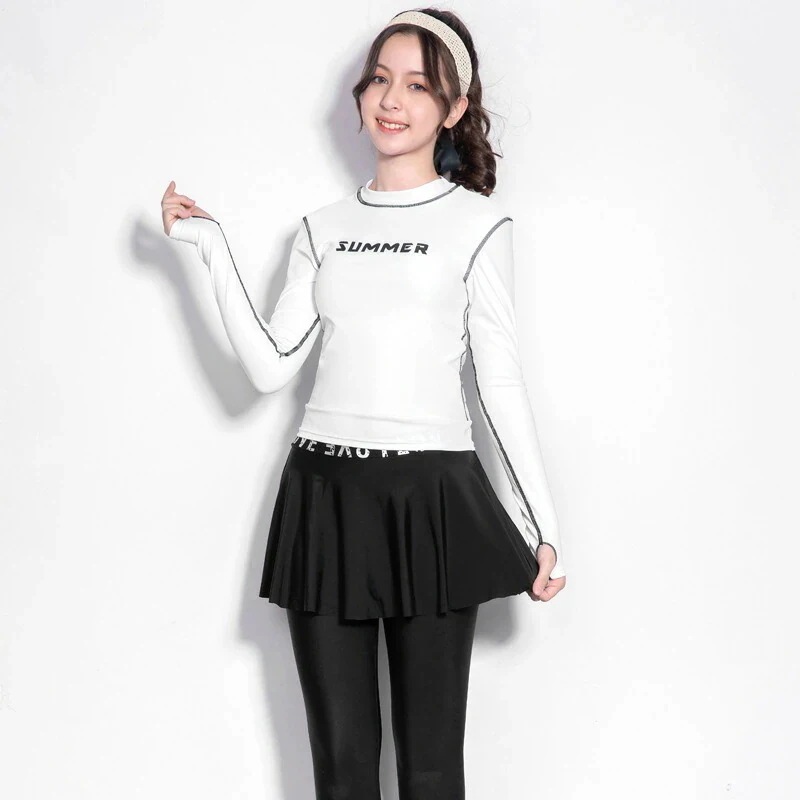 水着女の子おしゃれ水着ラッシュガードセパレート3点セット女の子水着レギンススイムウェア長袖 160cm 5,023円