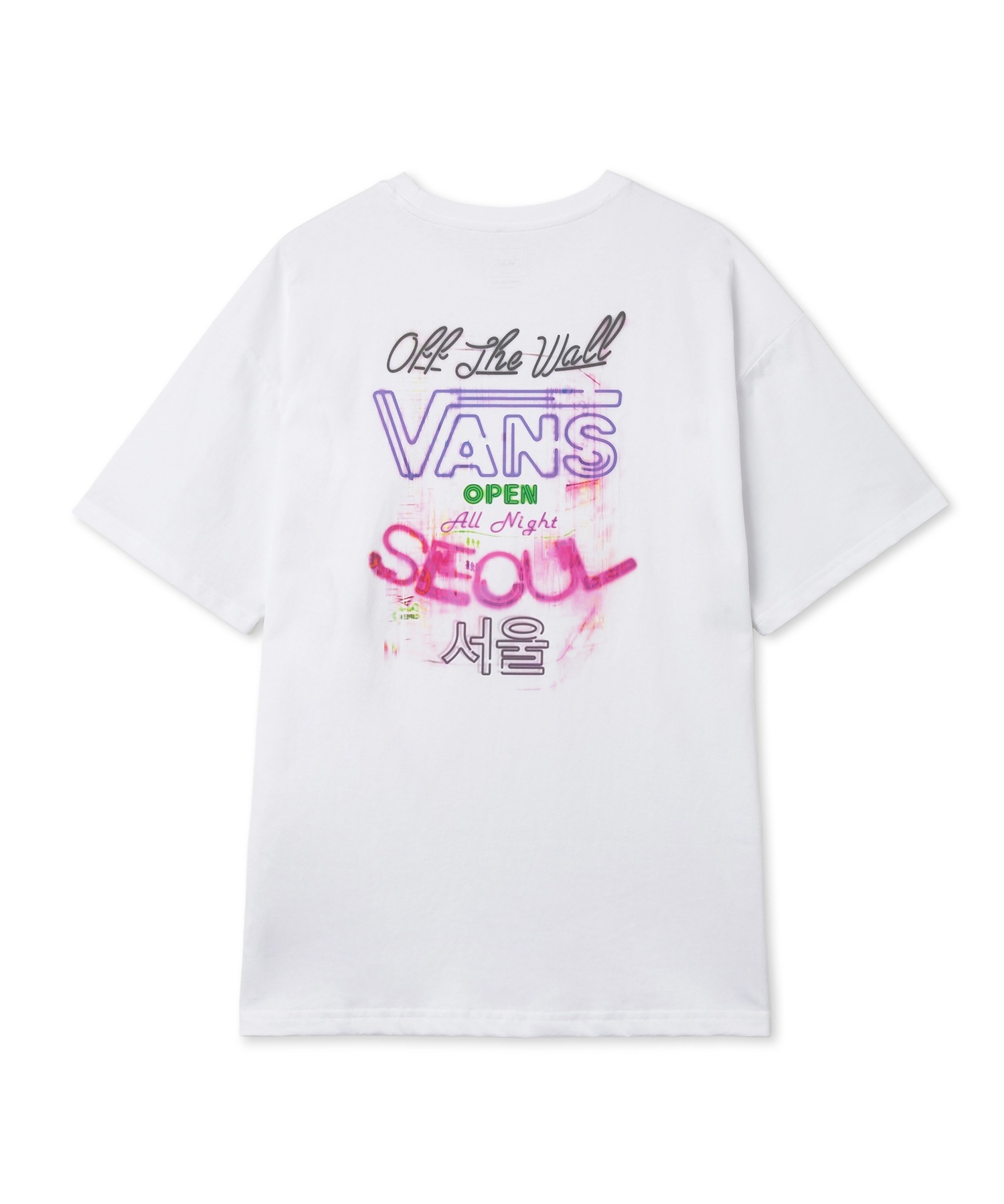 반스 서울 나이트 반소매 티셔츠 - 화이트 / VN000H21WHT1