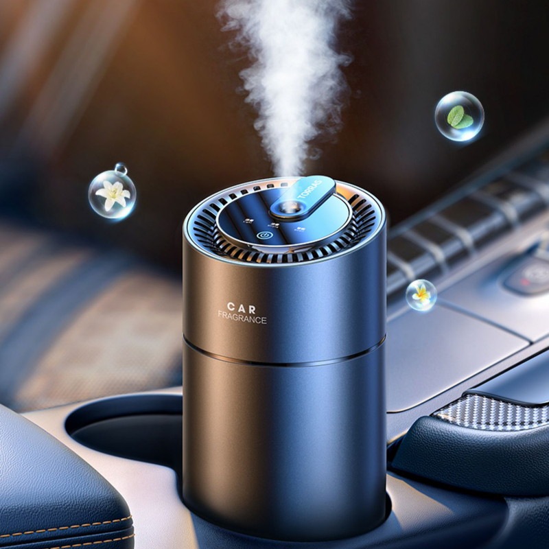TORRAS 車 芳香剤 車用 ディフューザー 車載 AI感知 アロマディフューザー 45ml香水付き 噴霧式 静音 カーフレグランス 長持ち コード