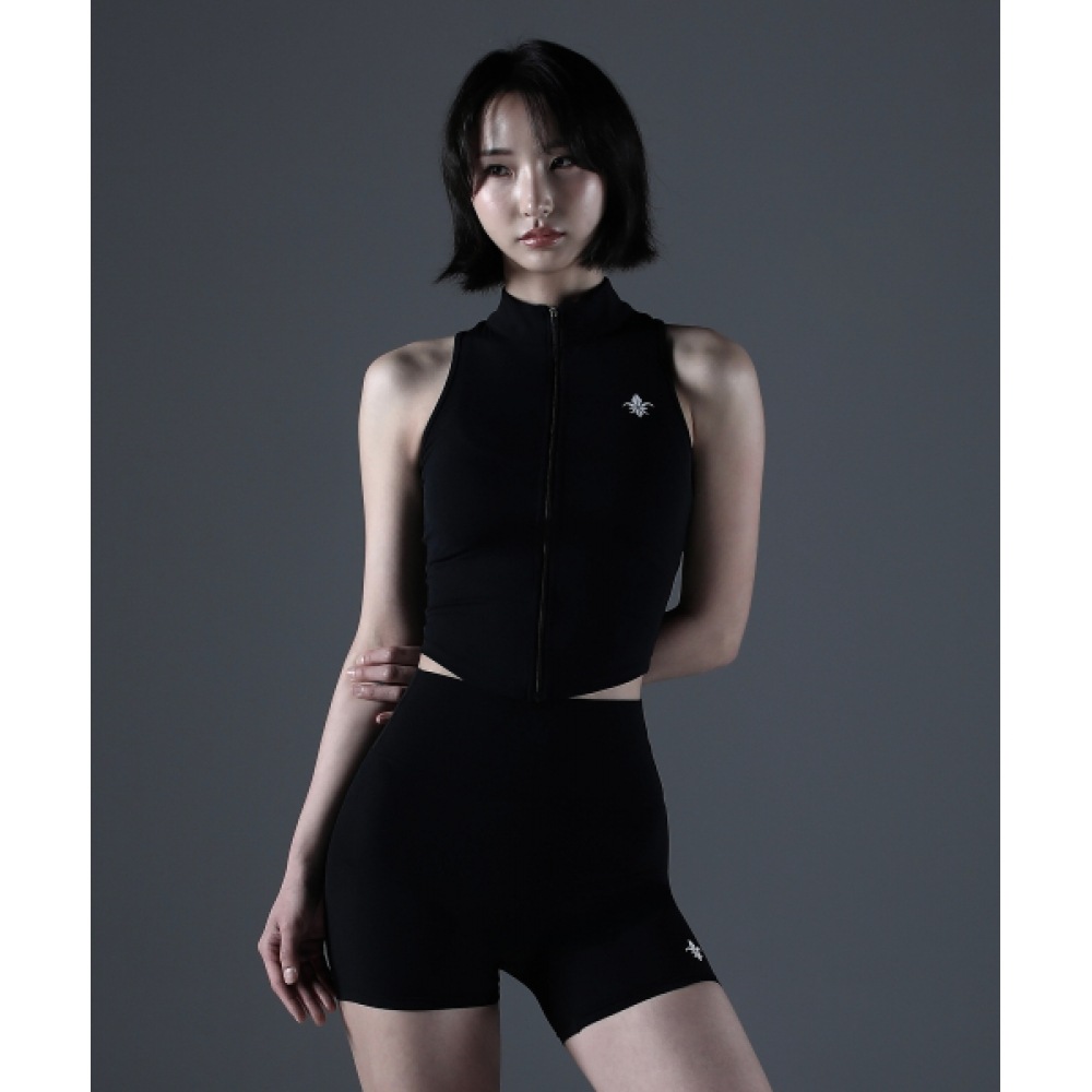 CARMID (W) ノーブルコンプレッションモックネックナッシュ [ブラック]