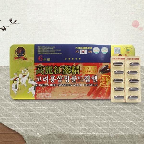 高麗紅参亭ゴールド120カプセル/紅参カプセル/高麗人参カプセル(原産