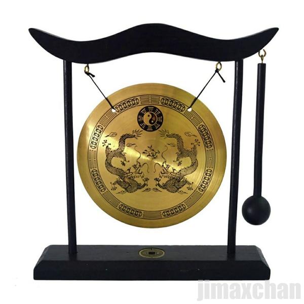 早いもの胜ち 風水 銅鑼 ドラ 鐘 ミニサイズ 龍 竜 ドラゴン 置物 風水アイテム 龍神 パワースポット 真鍮 開運 金運 財産運 出世運 恋愛運 幸福 成功 プレゼント 贈り物 開運厄