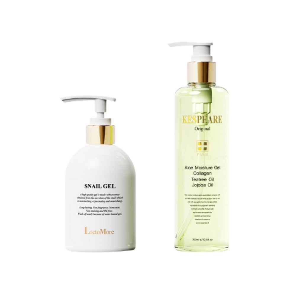 ラクトモアスネイルジェル300ml+ケスピアアロエゼル300mlセット 8,165円