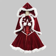 2025クリスマス クリスマス制服スーツコス衣装 クリスマス衣装フルセット サンタマント