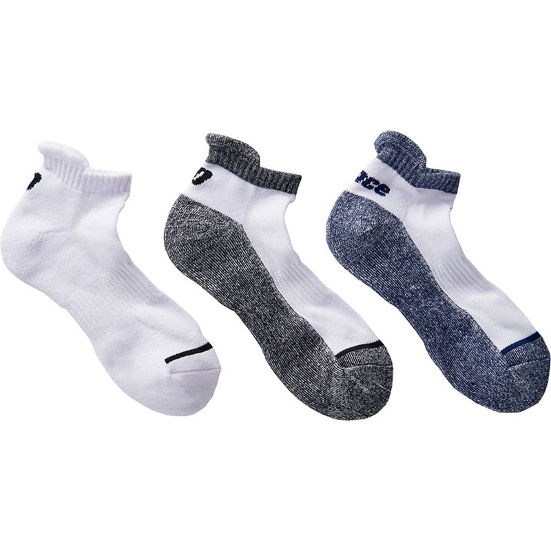 【ロット販売：入り数25】 メンズ アンクル (3足セット) テニス ソックス (ps208s)