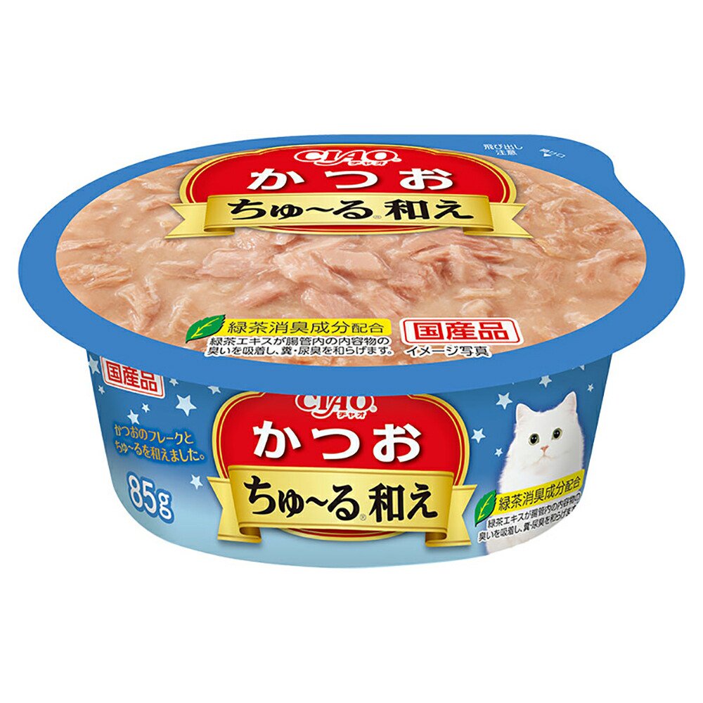 いなば　ＣＩＡＯ　ちゅーる和え　カップ　かつお　８５ｇX４８　ちゅーる　チュール　猫　ＣＲＣ35―20―20―10―40