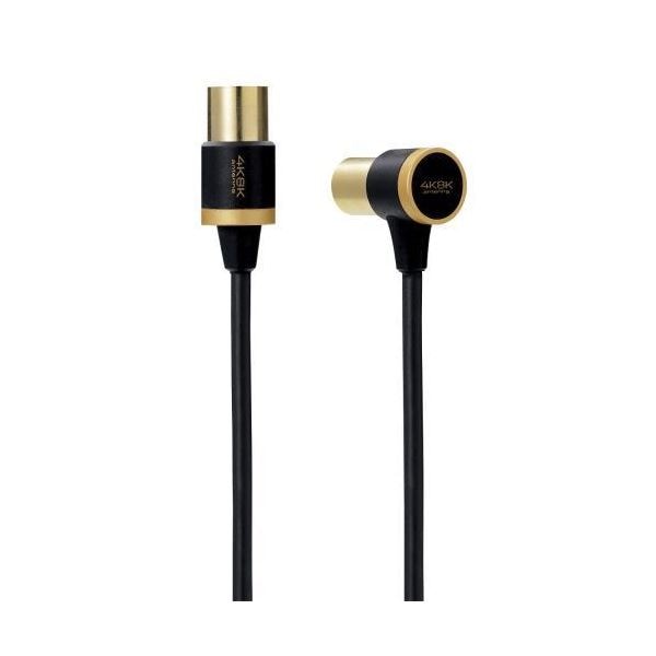 （まとめ） エレコム TV接続用アンテナケーブル DH-ATLS48K20BK (×3セット)