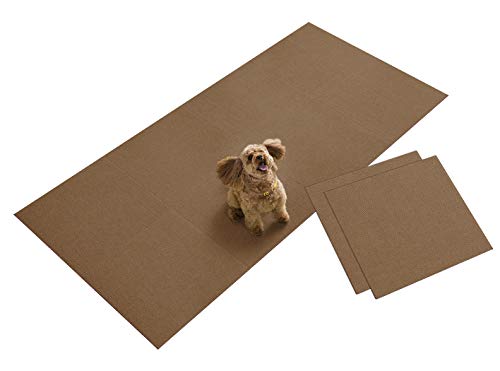 色：ブラウン サイズ：45×45cm 【日本製 撥水 消臭 洗える】サンコー ずれない ジョイントマ