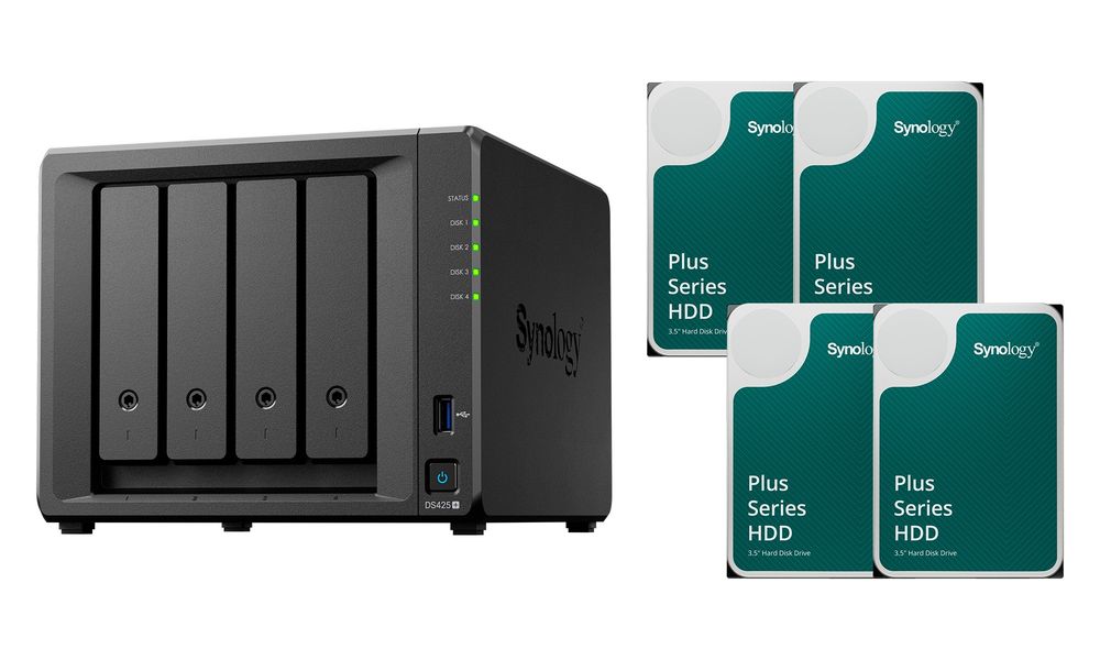 Synologyシノロジー DiskStation DS425+ +HAT3300-2TB 4個 DS425HAT33002TB4