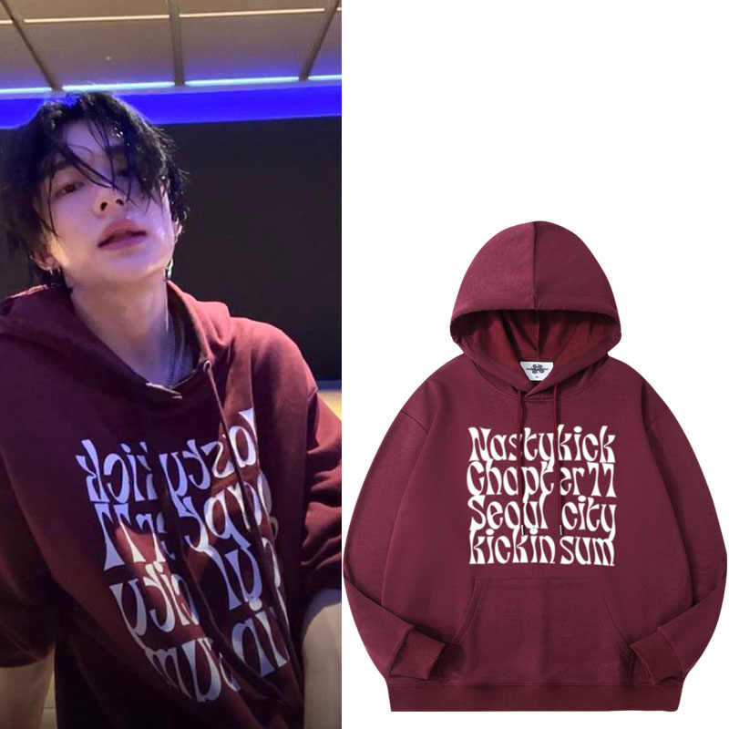 2025新品入荷!!! Stray Kids / Hwang Hyun-Jin 着用 パーカー 長袖 韓国ファッション 男女兼用