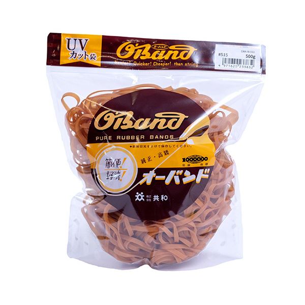 （まとめ） 共和 オーバンド#515 内径127mm 500g入 透明袋 GRA-N-011 1袋 [x3セット]