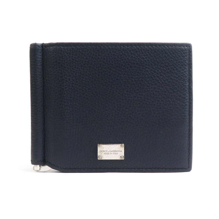 ドルチェアンドガッバーナ DOLCE&GABBANA 札入れ レザー ネイビー メンズ r10642a