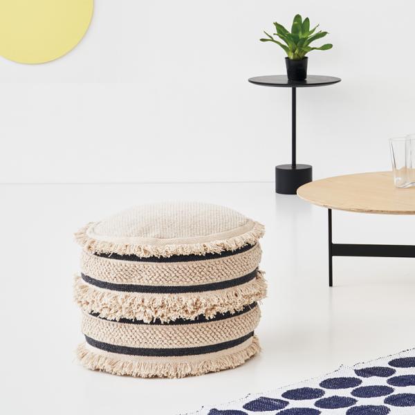 スツール 椅子 腰掛け リビング おしゃれ 北欧 モダン カフェ風 ランド チェアー 白 ホワイト かわいい 軽い 軽量 コットン 素材 西海岸 リゾート風 異国情緒