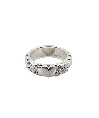 NFF heart logo wide ring silver ハートロゴワイドリング シルバー シルバー925 韓国アクセサリー 正規品 レディース 指輪