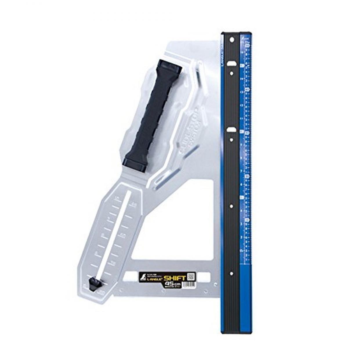 シンワ測定 丸ノコガイド定規 エルアングルPlus シフト 45cm 寸勾配切断機能付 79052