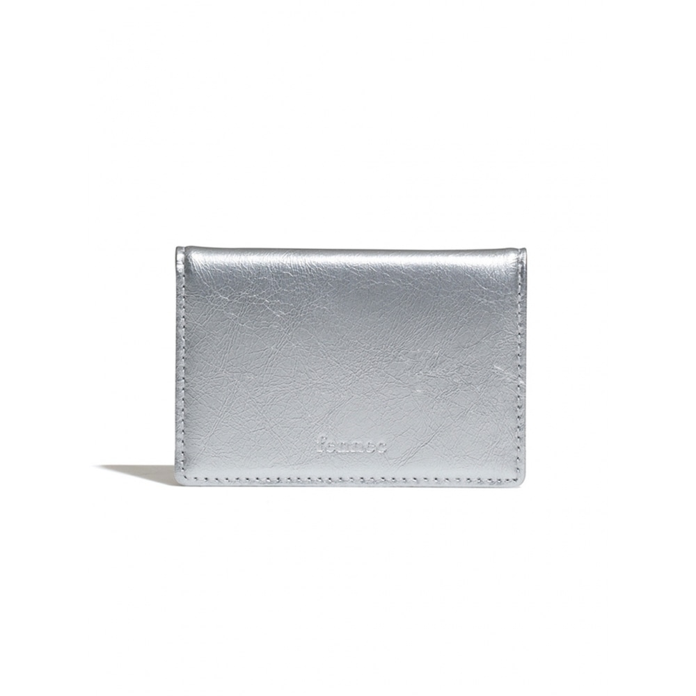 FENNEC クリンクルソフトカードケースシルバー