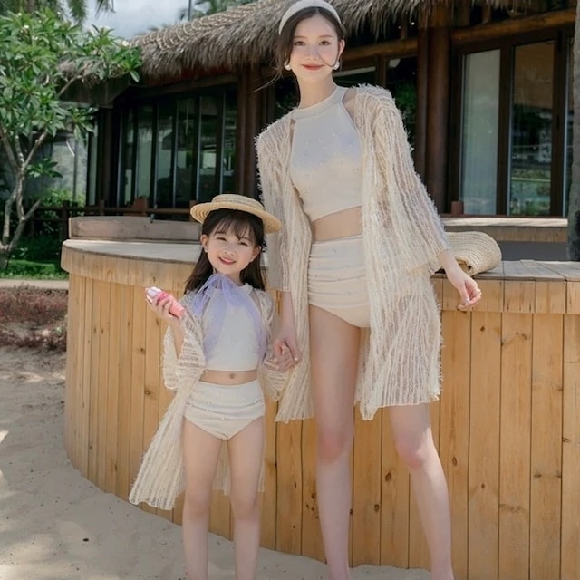 【3日で出荷】トレンド水着 3点セット　ビキニ　親子コーデ　スイムウェア　水着 5,534円