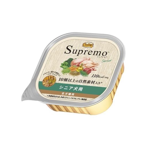 NUTRO シュプレモ ウェット パテタイプ シニア犬用 全犬種用 100G×24個 トレイ 缶詰 総合栄養食 エイジングケア ドッグフード 犬 まとめ買い 厳選自然素材 香料・着色料 無添加 消化に
