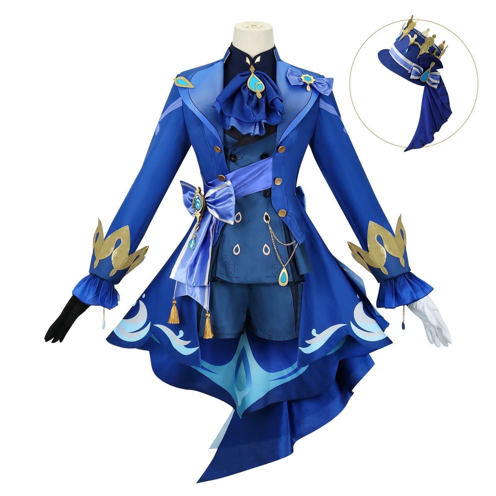 マンルーレンオリジナル神コス衣装 フォンテーヌ 水神 フカロス ヘイフニナ コスプレ衣装 二次元